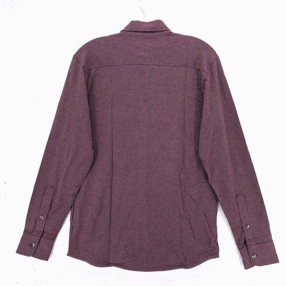 NWT Faherty Stretch Knit Shirt Burgundy Melange Pima Cotton Tencel Men's Size XS - Picture 3 of 7